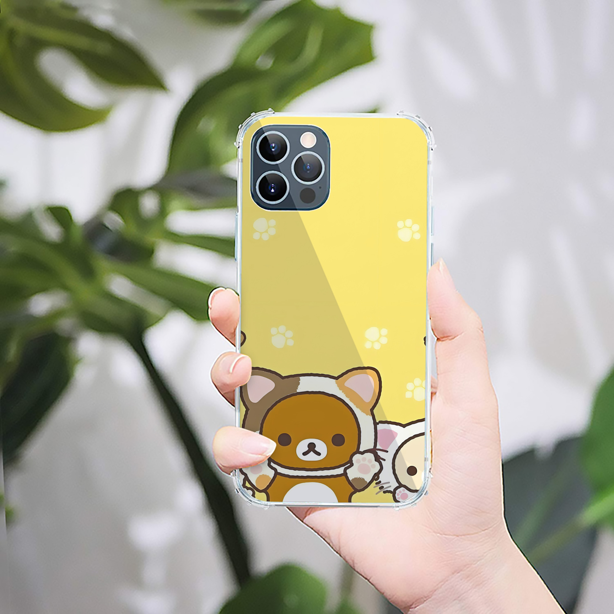 （画像用） リラックマ リラックマ キイロイトリ Rilakkuma Korilakkuma Kiiroitori 【iPhone 12シリーズ対応】透明スマホケース（クリアソフトケース）